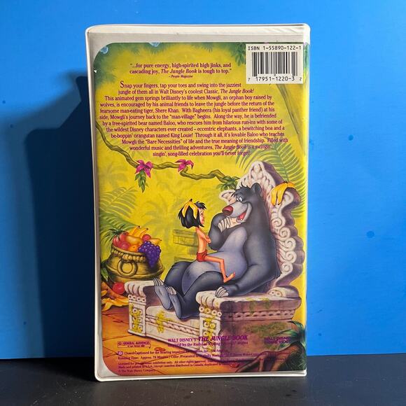 Walt Disney’s The Jungle Book (VHS, 1997) Black Diamond Classic – Clamshell Case - Picture 2 of 7
